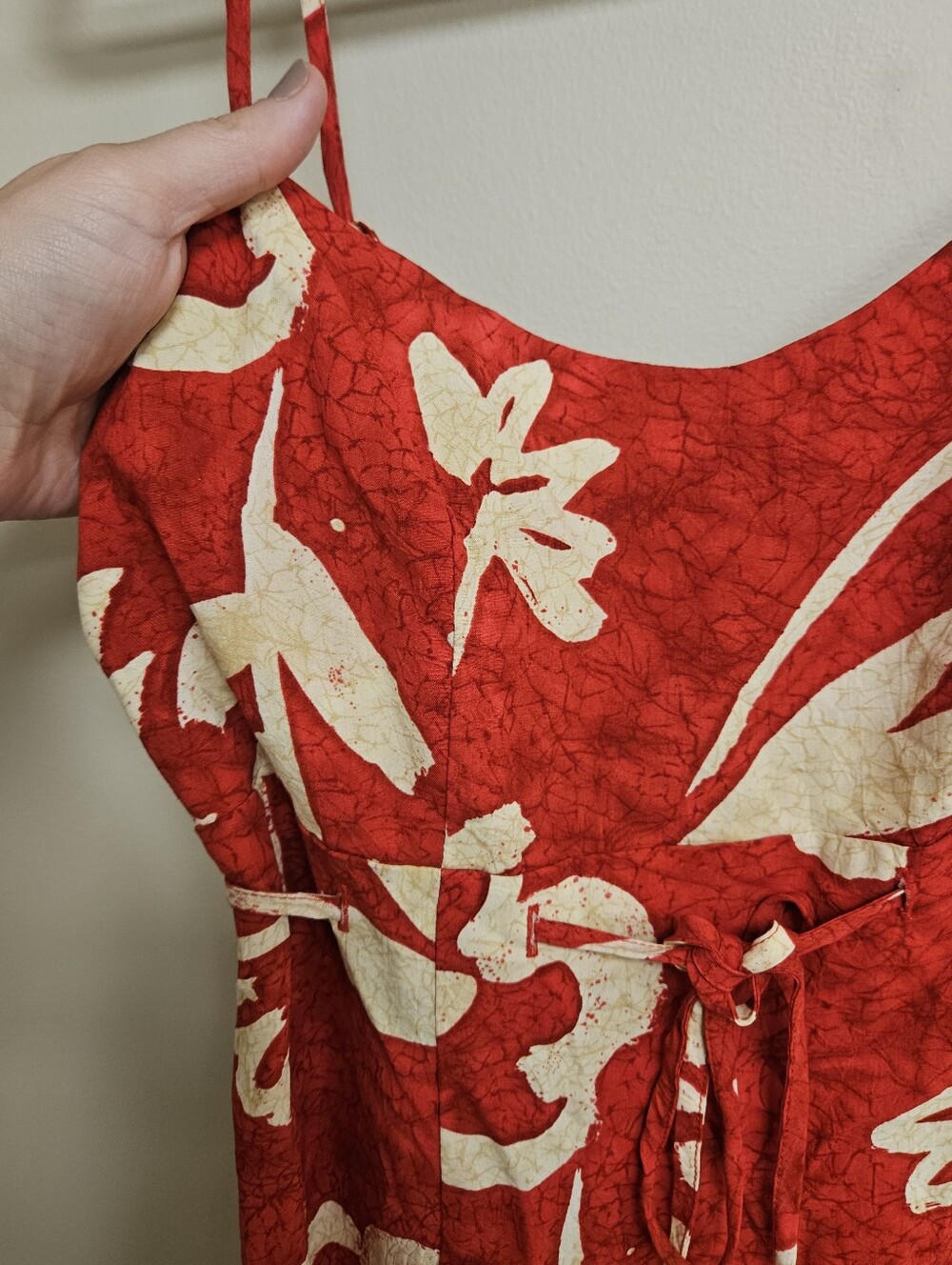 VTG Jams World Matisse Floral Hawaii Short Mini Dress Red Rayon Size XS - Picture 2 of 8